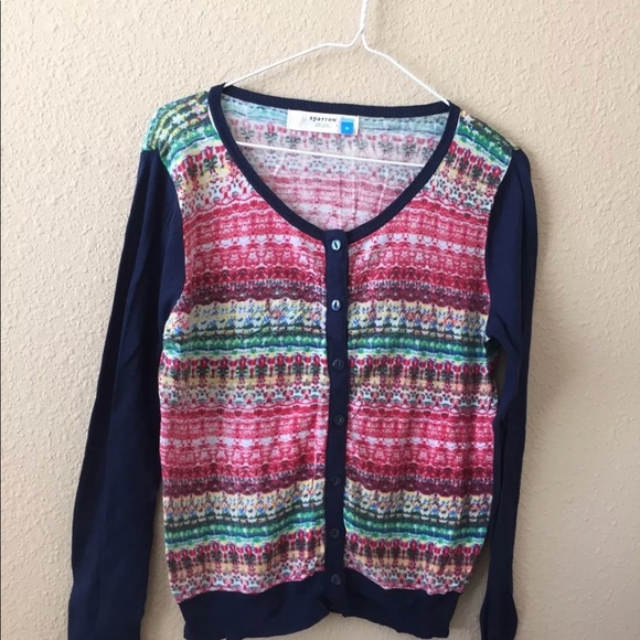 Anthropologie Sparrow cardigan sweater striped M - Picture 6 of 7